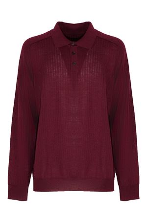 Polo in lana merino bordeaux ROBERTO COLLINA | 253M03004M0336
